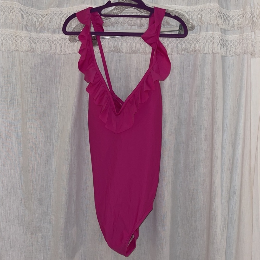 NWT Pink Ruffle Swimsuit